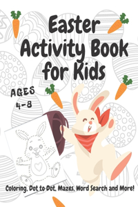 Easter Activity Book For Kids Ages 4-8