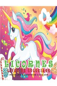 Licornes Livre de Coloriage Pour les Enfants de 4 à 8 Ans