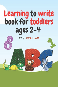 Learning to write book for toddlers ages 2-4