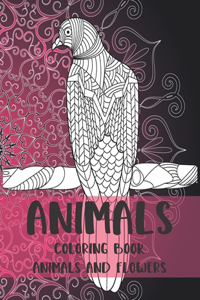 Coloring Book Animals and Flowers - Animals