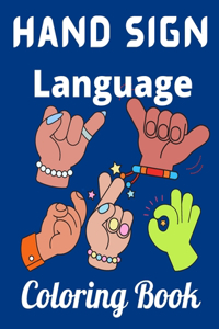 Hand Sign Language Coloring Book