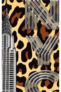 Iconic Chrysler Building New York City Leopard Drawing Writing journal