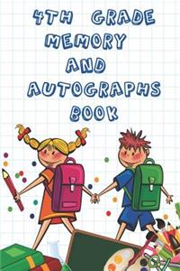 4th Grade Memory and Autographs Book