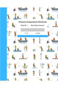Primary Composition Notebook Grades K-2 Story Paper Journal 8 x 10 120 Pages