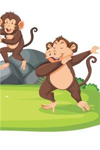 Monkeys Playing in the Park Blank Lined Notebook