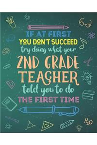 If At First You Don't Succeed Try Doing What Your 2nd Grade Teacher Told You To Do The First Time