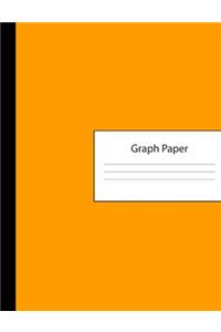 Graph Paper: 300 Pages 5 x 5 Blank Grid Ruled Note Pad Paper - Orange Cover - Notebook Writing Pad & Journal - Assignment, Class Notes, Homework - University Mat