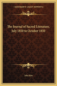 Journal of Sacred Literature, July 1850 to October 1850