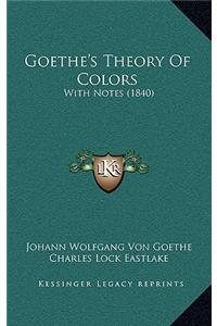 Goethe's Theory Of Colors