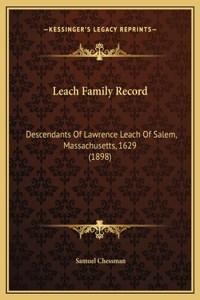 Leach Family Record