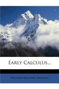 Early Calculus...