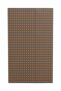 Grey on Orange (Quadro) B6 Lined Notebook