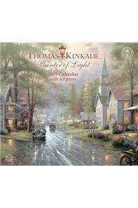 Thomas Kinkade Painter of Light with Scripture 2019 Deluxe Wall Calendar