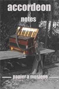 accordeon notes papier a musique