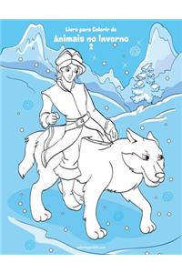 Livro para Colorir de Animais no Inverno 2