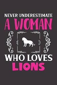 Never Underestimate A Woman Who Loves Lions