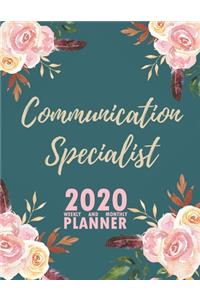 Communication Specialist 2020 Weekly and Monthly Planner