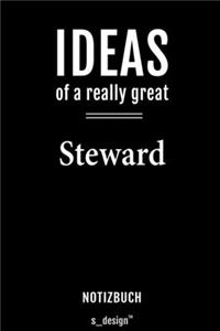 Notizbuch für Stewards / Steward / Flugbegleiter / Flugbegleiterin