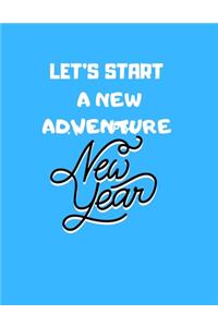 planner journal gift: let's start a new adventure: New Years Resolution or Bucket List Journal Book to Plan Adventures, Trips, Volunteer work, Things to learn or Other Go