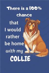 There is a 100% chance that I would rather be home with my Collie