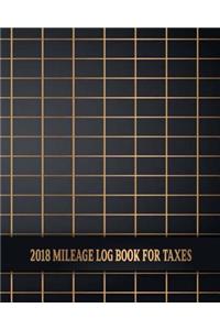 2018 Mileage Log Book For Taxes