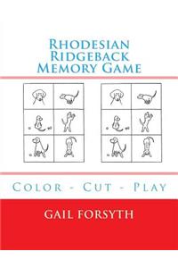 Rhodesian Ridgeback Memory Game