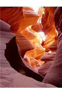 Antelope Canyon Notebook Large Size 8.5 x 11 Ruled 150 Pages Softcover