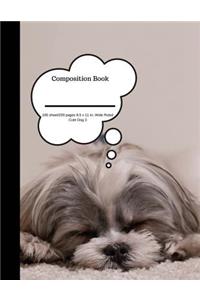 Composition Book 100 Sheet/200 Pages 8.5 X 11 In.-Wide Ruled- Cute Dog 3
