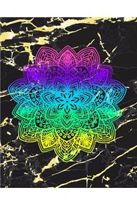 Mandala Bullet Journal: Beautiful Spiritual 150 Dotted Page 8x10 Notepad