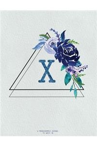 X: A Monogrammed Journal to Write in