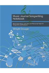 Music Journal Songwriting Notebook