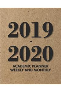 2019-2020 Academic Planner Weekly and Monthly