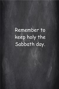 2019 Weekly Planner Religious 3rd Commandment Chalkboard Style