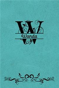 Split Letter Personalized Name Journal - Wanda