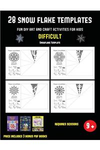 Snowflake Template (28 snowflake templates - Fun DIY art and craft activities for kids - Difficult)