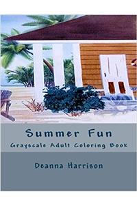 Summer Fun: Grayscale Adult Coloring Book