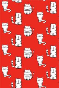 Bullet Journal Notebook for Cat Lovers Sketchy Cats Pattern 6