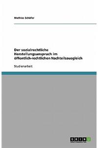 Der sozialrechtliche Herstellungsanspruch im öffentlich-rechtlichen Nachteilsausgleich