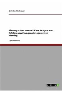 Planung - aber warum? Eine Analyse von Erfolgsauswirkungen der operativen Planung