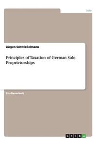 Principles of Taxation of German Sole Proprietorships