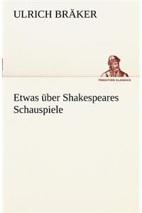 Etwas Uber Shakespeares Schauspiele