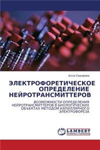 ELEKTROFORETIChESKOE OPREDELENIE NEYROTRANSMITTEROV