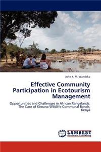 Effective Community Participation in Ecotourism Management