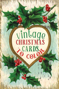 vintage christmas cards to color