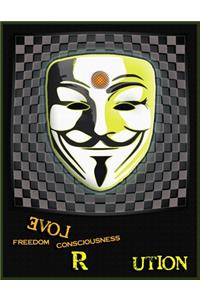 LIFE COACH - BULLET JOURNAL - Guy Fawkes mask NOTEBOOK - 8.5 x 11 inch - Series 13