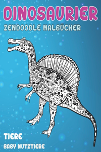 Zendoodle Malbücher - Baby Nutztiere - Tiere - Dinosaurier