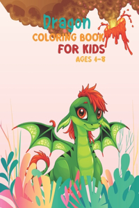 Dragon coloring book for kids ages 4-8