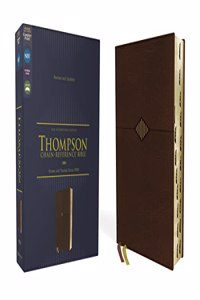 Niv, Thompson Chain-Reference Bible, Leathersoft, Brown, Red Letter, Thumb Indexed, Comfort Print