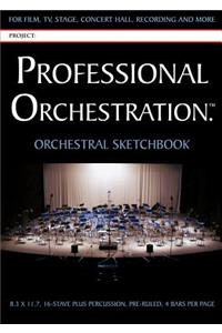 Professional Orchestration 16-Stave Ruled Orchestral Sketchbook