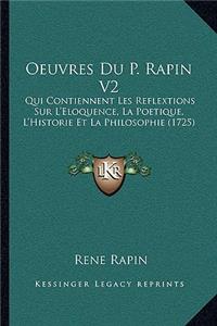 Oeuvres Du P. Rapin V2
